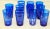 Art Deco Cobalt Blue Cut to Clear Crystal Drinking Rock Glasses Tumblers Set of 11 For Sale - Image 3 of 13