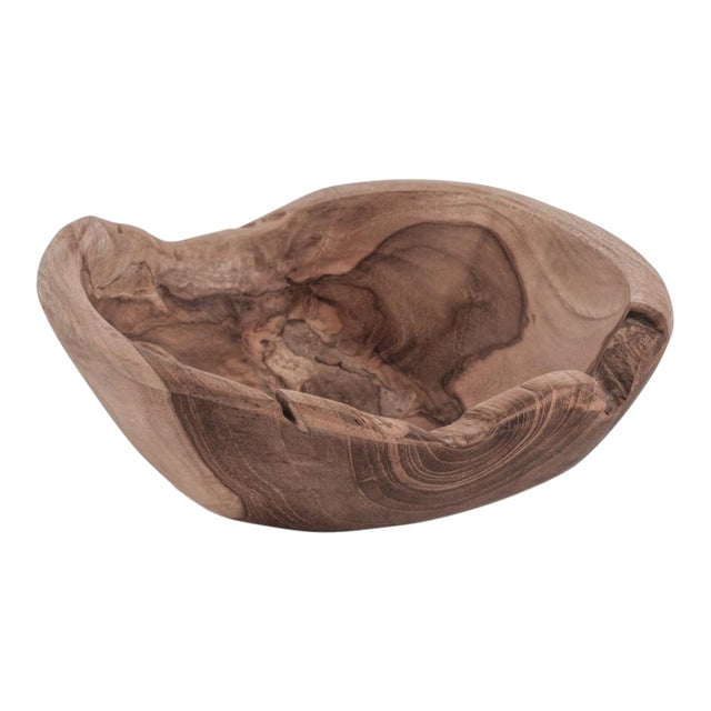 Potenza Natural Teakwood Bowl, Small For Sale