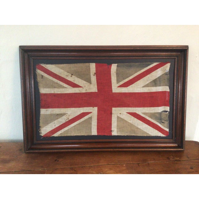 English Antique Ww1 United Kingdom Celabration Flag. 1918 For Sale - Image 3 of 3