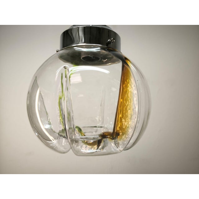 Brown Murano Glass Pendant Lamp, 1970s For Sale - Image 8 of 18