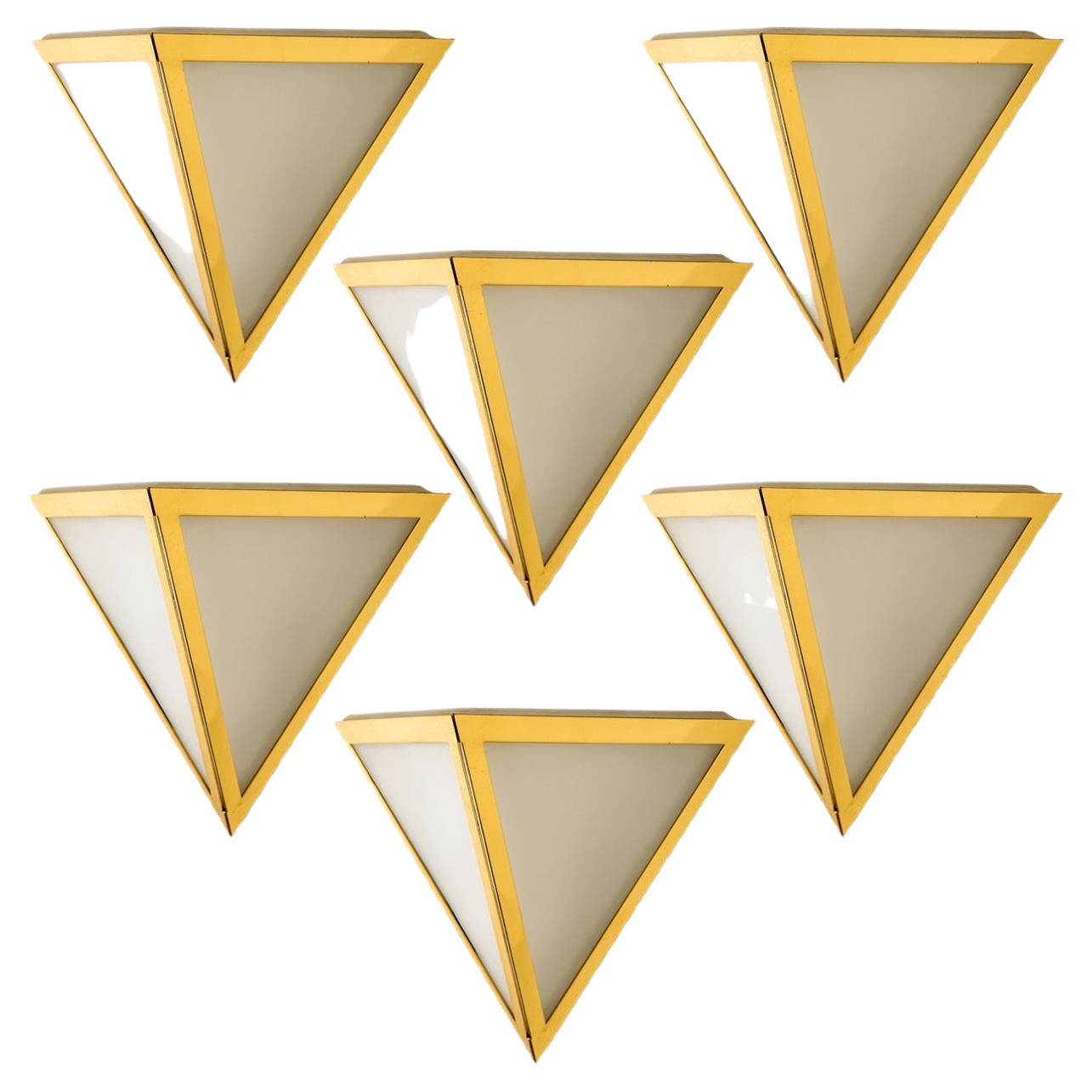 Triangle Glass Wall Light from Limburg, 1970s | Chairish
