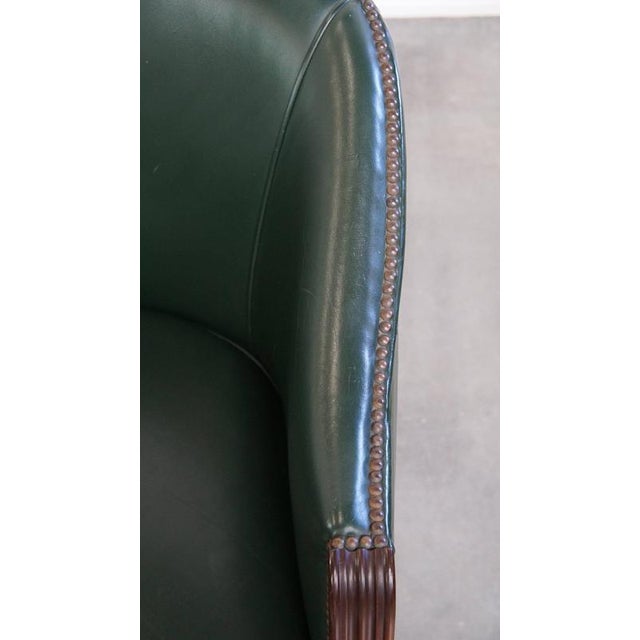 Set of Green Cowhide and Wooden Chairs For Sale - Image 9 of 18