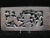 Chinese gilt and red pierced 3d wood carving of 2 birds and a goat amongst flowers. Measures 21 1/2" x 10" x 1". Good...