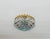 1960s Vintage French Crown Style Flush Mount Brass Chandelier With Soft Blue Crystals⁠ For Sale - Image 10 of 17