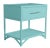 Contemporary Olympia One-Drawer Nightstand in Turquoise For Sale - Image 3 of 6