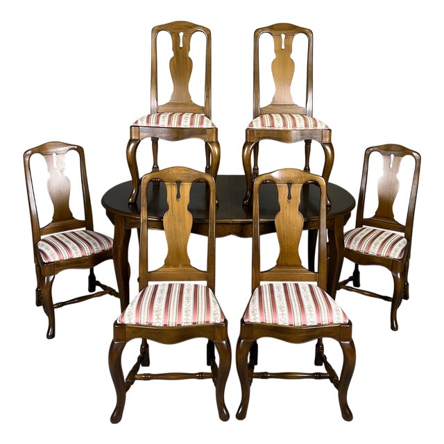 Mid-Century Modern Swedish Dining Suite, 1950s, Set of 7 For Sale