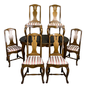 Mid-Century Modern Swedish Dining Suite, 1950s, Set of 7