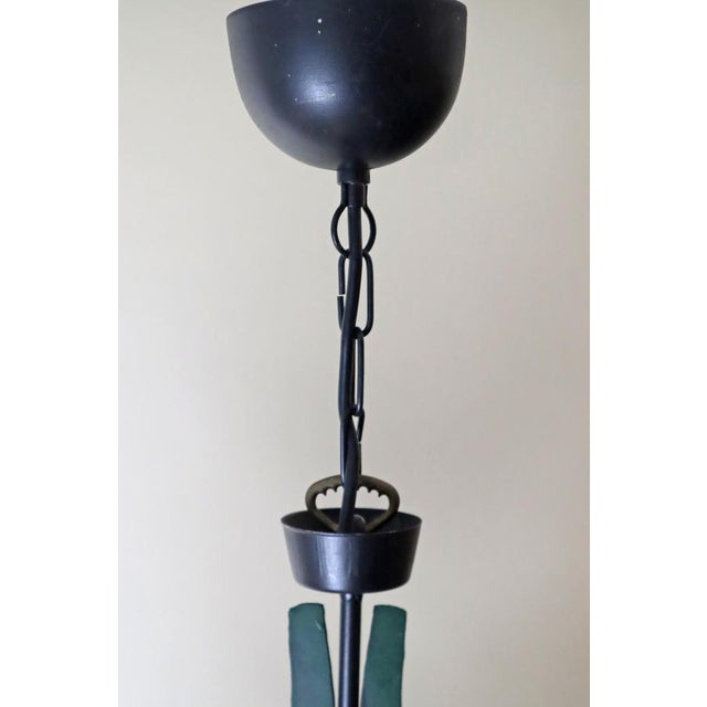 Glass Nightingale Chandelier with Murano Glass Lanterns, 1980s For Sale - Image 7 of 13