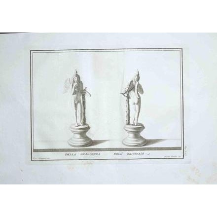 Ancient roman statue, from the series "antiquities of herculaneum", is an etching on paper realized in the 18th century....