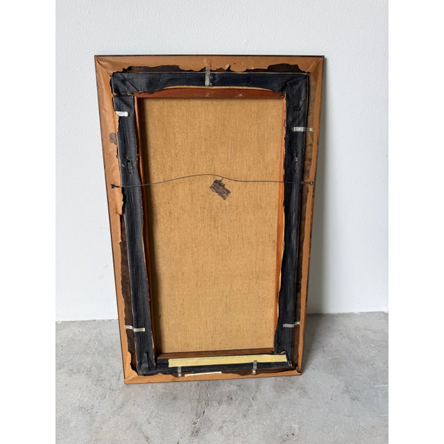 1970's Vintage Elaine Sinnard (American, 1926–2012) “Owl on Tree” Still Life Oil on Canvas Painting – Framed For Sale - Image 10 of 10