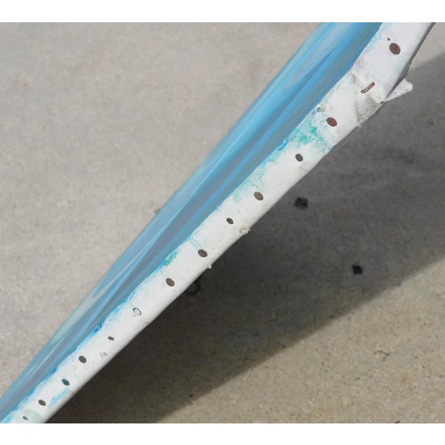 Vintage 1950s Abstract Oil Painting Signed Jg For Sale - Image 4 of 5