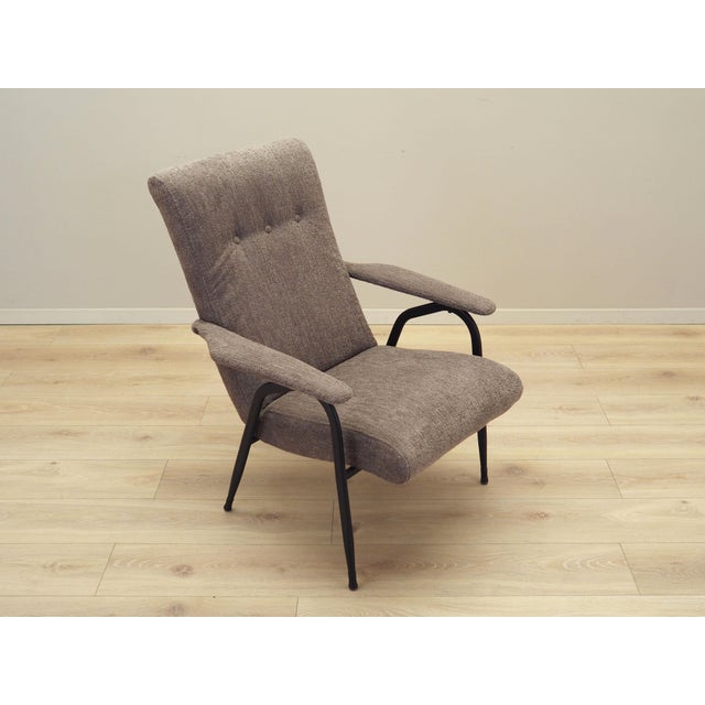 Vintage Italian Grey Armchair, 1970s For Sale - Image 9 of 14