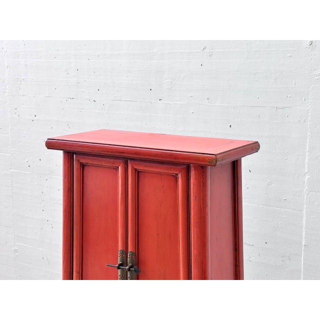 Red Chinese Wedding Cabinet in Red For Sale - Image 8 of 16