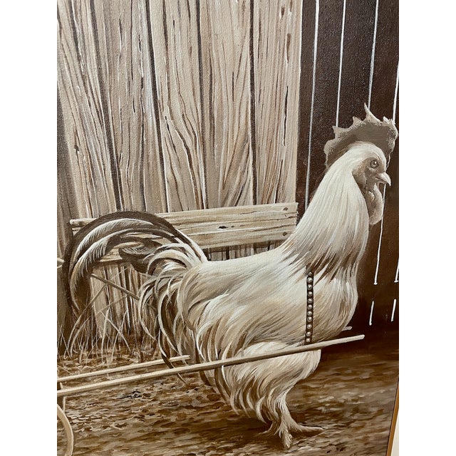 Figurative A Boy and His Rooster by Roy Little, 1984 For Sale - Image 3 of 5