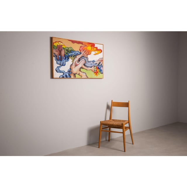 1960s Abstract Figure Under the Sun, 1960s, Oil on Canvas For Sale - Image 5 of 17