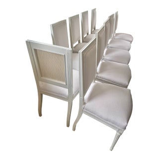 18th Century Louis XVI Square Back Dining Chairs - Set of 10 For Sale