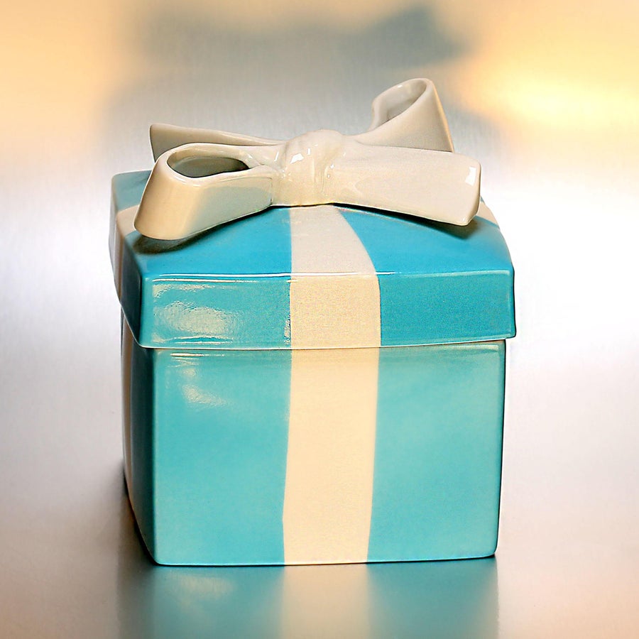 Mid 20th Century Tiffany & Co Iconic Blue Ceramic Gift Box | Chairish
