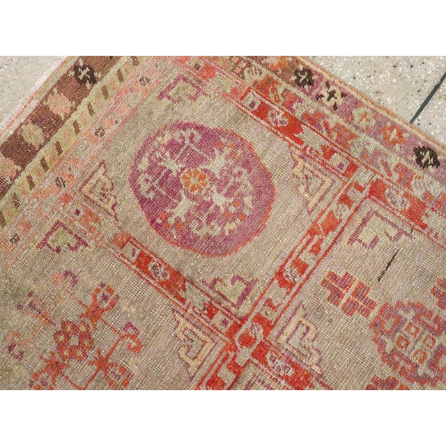 Textile Galerie Shabab Collection Early 20th Century East Turkestan Khotan Rug For Sale - Image 7 of 9