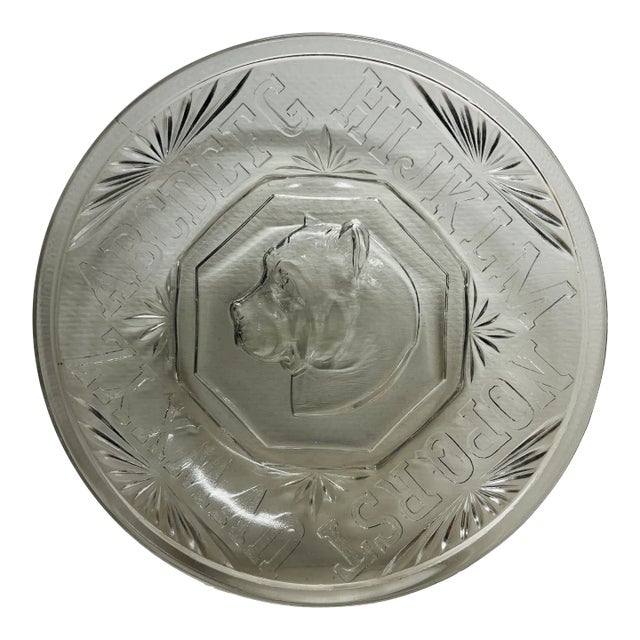 1890 Victorian Bulldog Dog Alphabet Plate For Sale