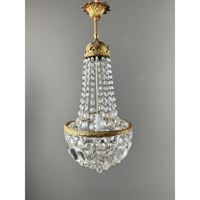 Late 19th Century Bronze and Crystal Chandeliers, Set of 2 For Sale - Image 6 of 12