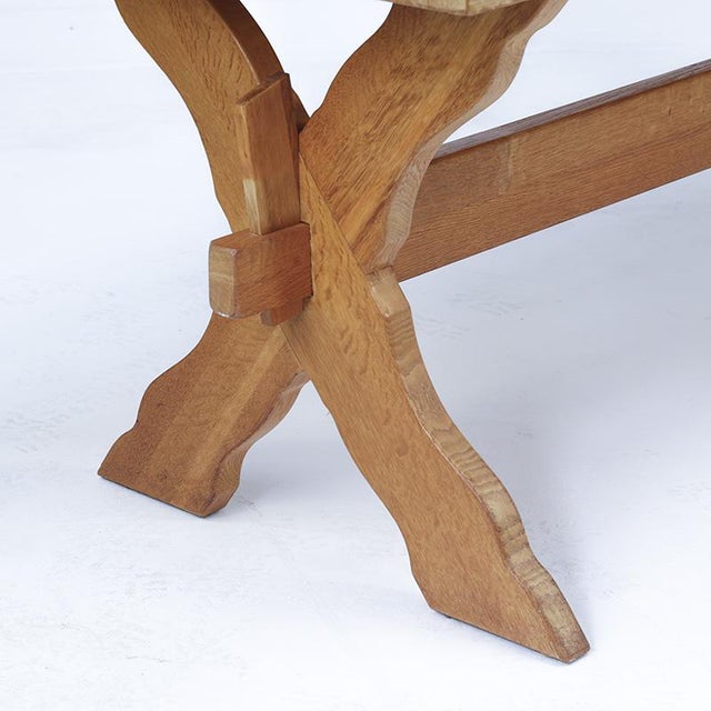 Brown Large Mid-Century Rustic Brutalist Dining Table For Sale - Image 8 of 10