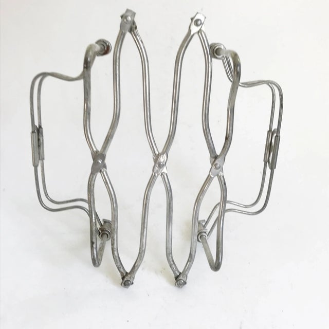 Late 20th Century Vintage Metal Folding Expanding Trivet With Handles