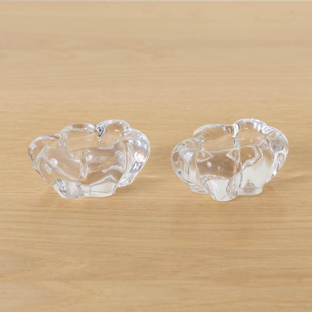 1950s 1950s Pair of French Glass Salt and Pepper Cellars For Sale - Image 5 of 11