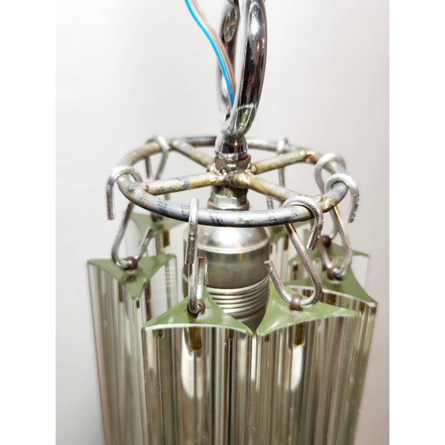 1970s Vintage Spanish Crystal Hanging Lamp, 1950s For Sale - Image 5 of 11