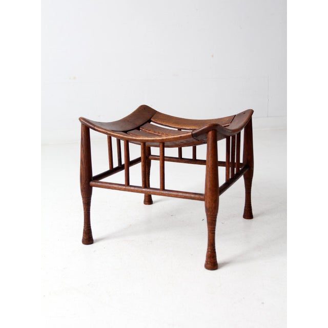 Antique Egyptian Revival Thebes Stool For Sale - Image 9 of 11