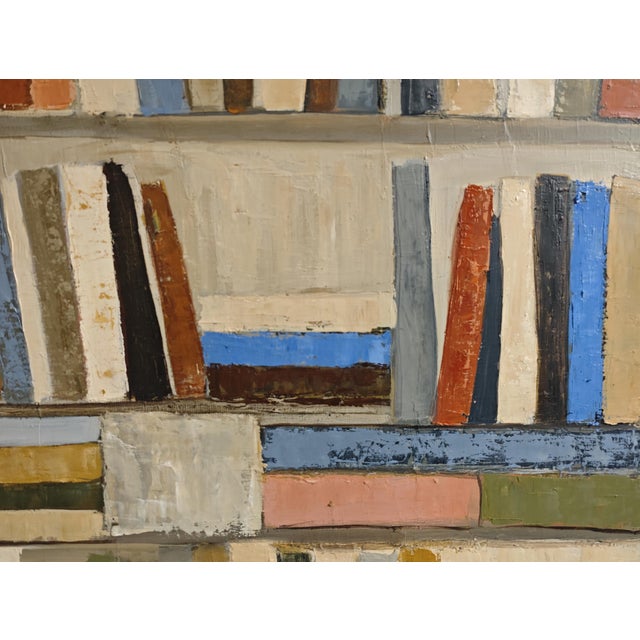 2020s Inspiration, Abstract Library, Contemporary Oil Painting, Framed by Sophie Dumont For Sale - Image 5 of 11