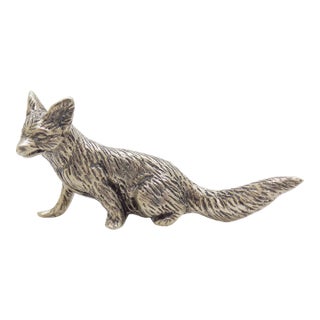 Vintage Italian Handmade Genuine Silver Rare Lizard Life Size Figurine Sculpture For Sale