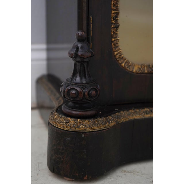Antique Italian Victorian Style Mahogany Display Cabinet For Sale - Image 11 of 18