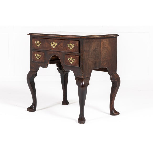 Brown Antique English George II Mahogany Lowboy, 1700s For Sale - Image 8 of 10