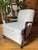 Wood Mid- 20th Century Vintage French Bergere Empire Style Swan Armchair in White For Sale - Image 7 of 9