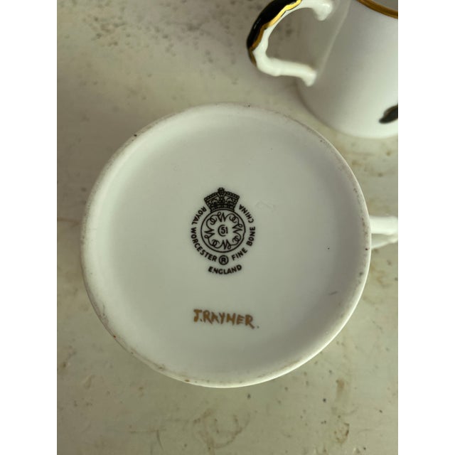 Mid 20th Century Set Royal Worcester “Dragon” Demitasse Cups, Mid 20th, 15 PCS For Sale - Image 5 of 5