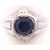 Antique White 14 Karat White Gold Sapphire Solitaire Ring For Sale - Image 8 of 8