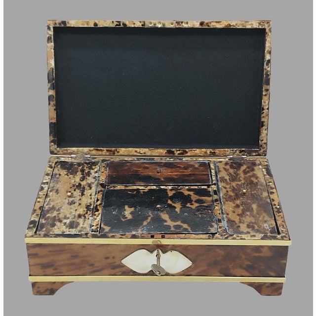 Briar and Brass Jewellery Box, Italy, 1950s For Sale - Image 6 of 10