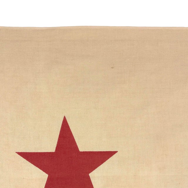 Textile Large Genuine Vintage Cotton California Republic Bear Flag For Sale - Image 7 of 8