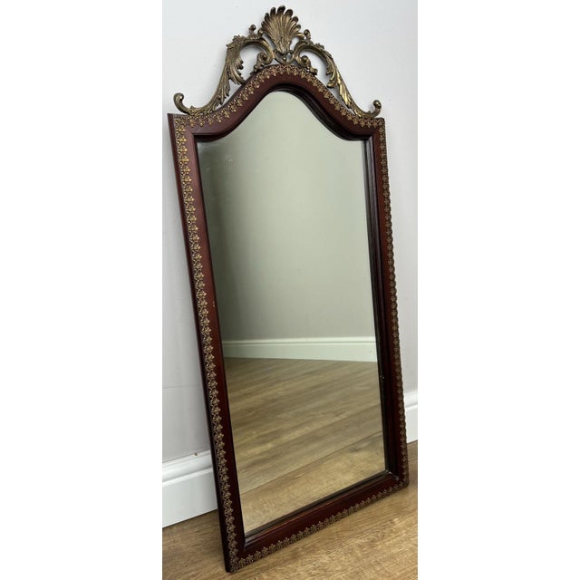 Vintage French Oak Wall Mirror For Sale - Image 9 of 9