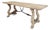 Vintage Spanish Dining Table With Wrought Iron in Solid Stripped Oak For Sale