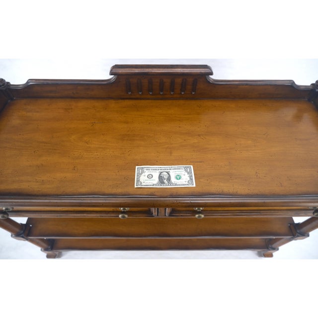 Maitland - Smith Liz Clairborne Spanish Colonial 2 Drawers 3 Tier Fruitwood Sideboard Server MINT For Sale - Image 4 of 18