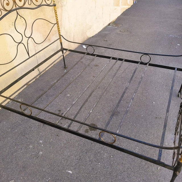 Antique Painted Iron Bed For Sale - Image 9 of 18