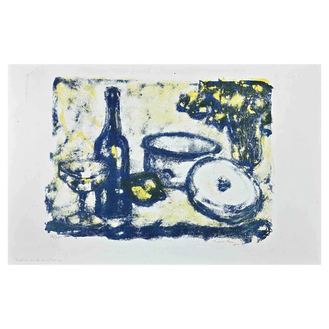 Léon Lang, Nature Morte au Citron, Lithograph, Mid-20th Century For Sale