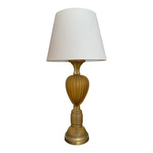 Vintage Marbro Murano Amber Corroso Glass Table Lamp