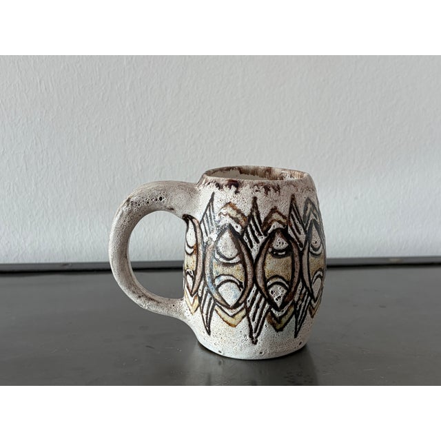 Maritime Mug with Stylized Fish Motifs from Rügen Keramik, 1970 For Sale - Image 17 of 18