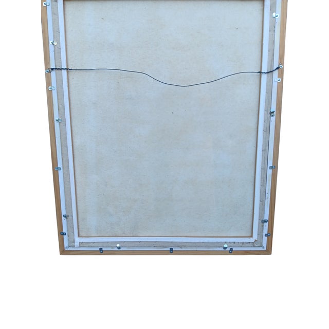 Vintage African Tribal Woman Portrait Realism Painting Framed and Signed by Artist For Sale - Image 12 of 12