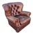 Restoration Hardware Churchill Tufted Leather Armchair For Sale - Image 14 of 18