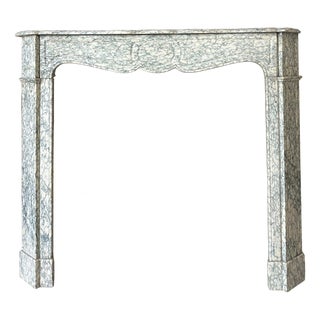 French Fireplace in Green Marble, 1900s For Sale