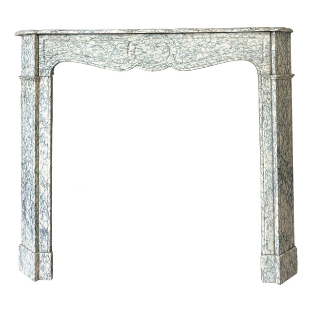French Fireplace in Green Marble, 1900s For Sale