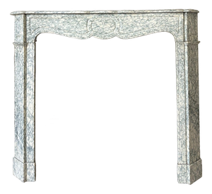 French Fireplace in Green Marble, 1900s